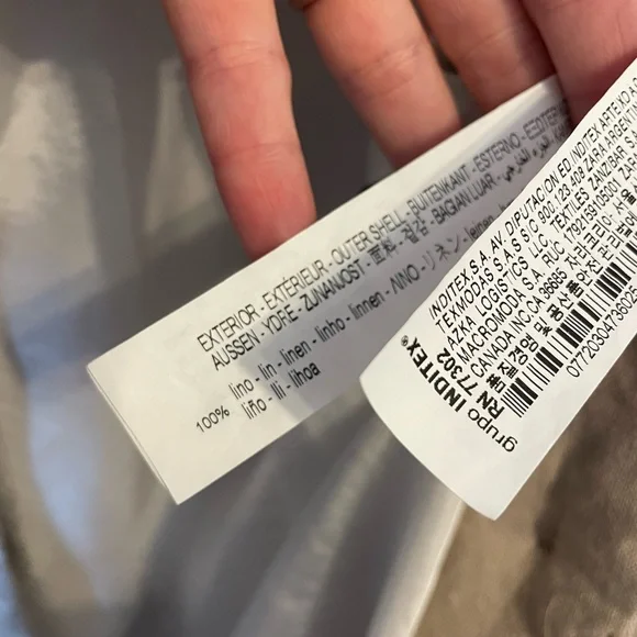 Zara Beige Linen Women's Blazer Small - Picture 5 of 9